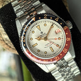 ★Flash Deal★IXDAO 6542 904L Stainless Steel NH34 GMT Watch