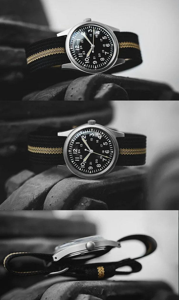 Rdunae RA03 Retro Khaki Filed Quartz Watch
