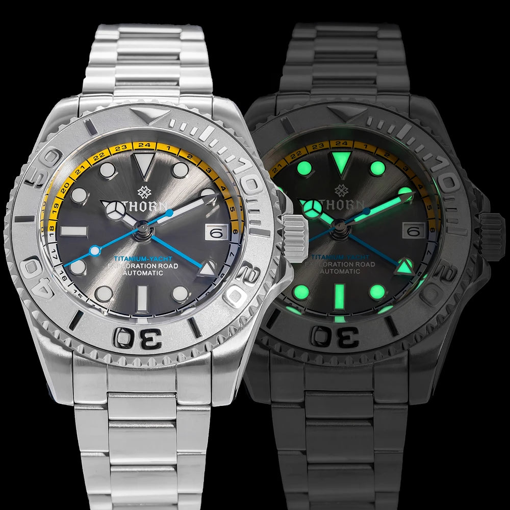 ★Fall Sale★Thorn Titanium Helium Valve NH34 GMT Sub Watch