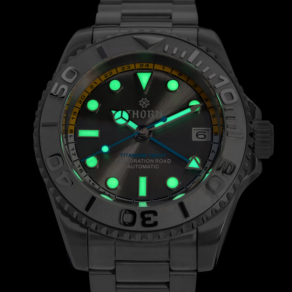 ★Fall Sale★Thorn Titanium Helium Valve NH34 GMT Sub Watch