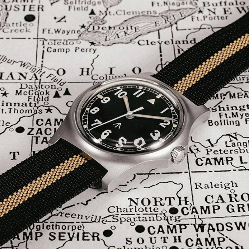 Rdunae RA01 Retro Military Filed Quartz Watch