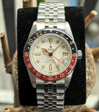 ★Flash Deal★IXDAO 6542 904L Stainless Steel NH34 GMT Watch