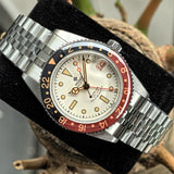 ★Flash Deal★IXDAO 6542 904L Stainless Steel NH34 GMT Watch