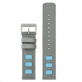 Leather Accented Canvas Nylon Watch Band 20mm/22mm