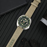 Leather Nylon Canvas Strap Watchband