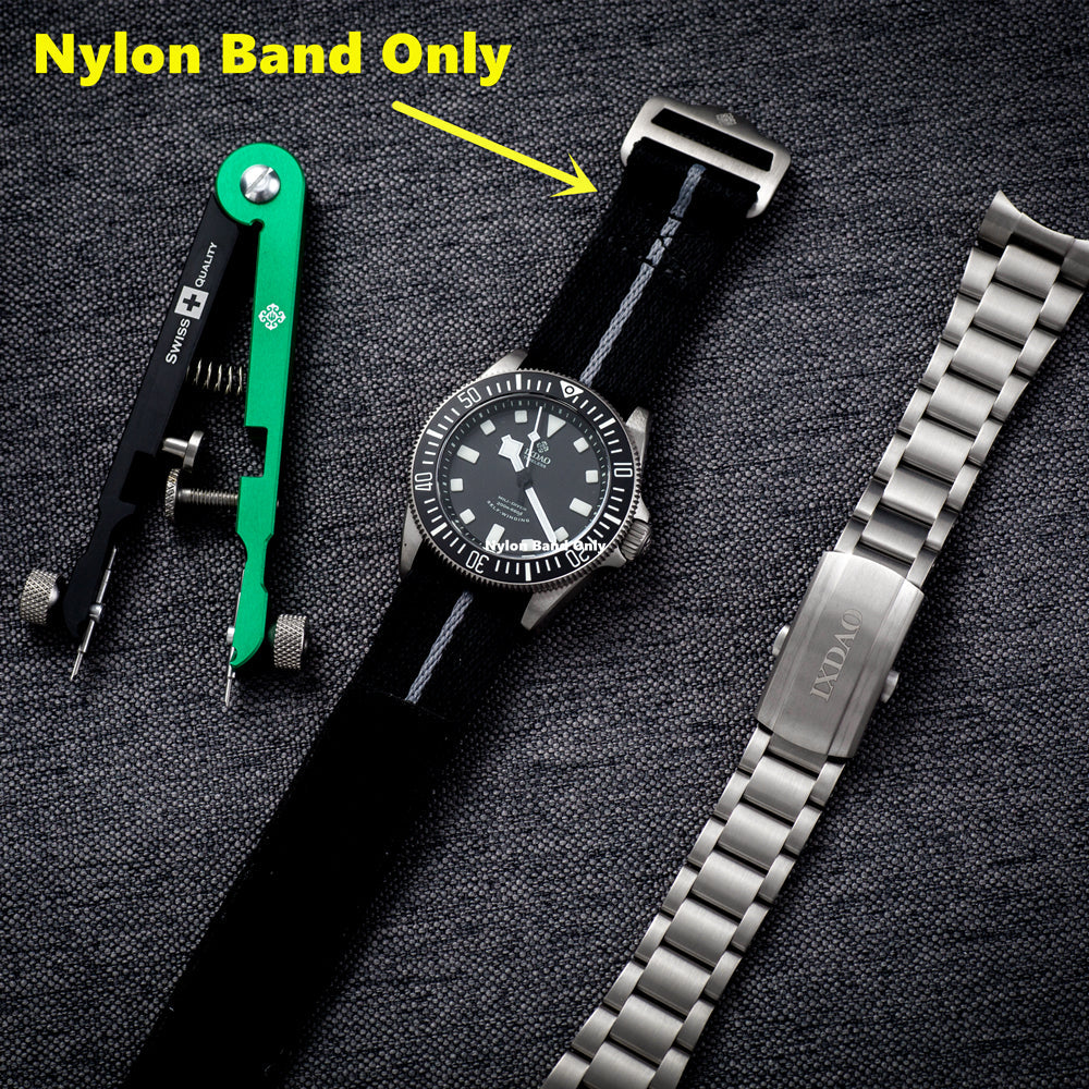 IXDAO 21mm Nylon Watchband with Titanium Buckle