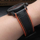 Carbon Fiber Pattern Rubber Watch Band
