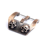 Skull Design Aged Bronze Watch Clasp