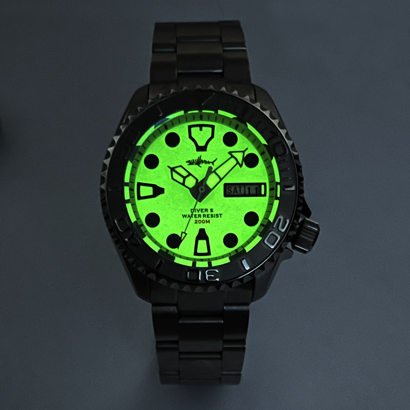 Invicta Pro Diver Men's 52mm Red Super Lume Dial Neon Glow Quartz Watc –  Klawk Watches