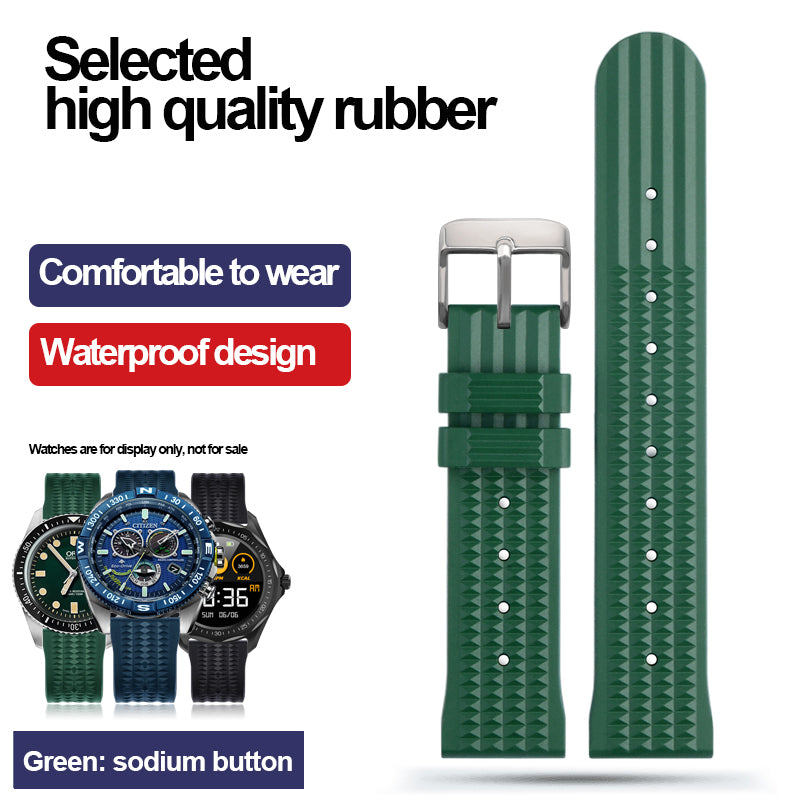 High Quality Soft Rubber Waffle Watch Band